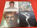4 x DAVID BOWIE VINYL LPs “Aladdin Sane, Space, Sold, Dogs” VINYL EX - 2 POSTERS