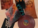 Will Of The People by Muse  -SIGNED ART CARDS - Red Black Marble LP