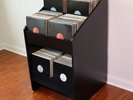 LPBIN2 Vinyl Record Storage Cabinet / Bin Style Vinyl Record Storage Cabinet