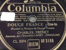 Charles Trenet Douce France / N’y pensez pas trop / Columbia 78
