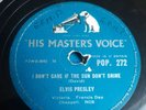 ELVIS PRESLEY UK 1956 H.M.V. BLUE MOON HIS MASTER'S VOICE POP 272 HMV 78 rpm