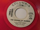 Simon & Garfunkel PROMO 45 The Sounds of Silence / Columbia 4-43396 Red Vinyl