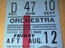 BEATLES INTERNL AMPHITHEATER CHICAGO TICKET STUB 8-12-66 w/3 SCRAPBOOK ARTICLES