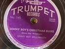 Trumpet 145 Sonny Boy Williamson PONTIAC CLUES  Post-War Delta Blues 78 rpm V/E