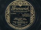 78tk-Jazz-BRUNSWICK 7625-Duke Ellington-(Isn't Love the Strangest Thing/No great