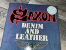 Saxon - Denim And Leather - 12” Vinyl Record LP - Limited Blue - Atak 59 - 1986