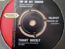 TOMMY QUICKLY-TIP OF MY TONGUE-EARLY LENNON/McCARTNEY/BEATLES/MERSEYBEAT SINGLE