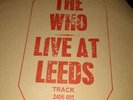 WHO Live At Leeds UK Track Mid-70s LP *MINT* with 12 Insert (incl Poster)