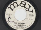 DOOWOP  SOUL GIRLS 45- RONETTES- THE MEMORY / GOOD GIRLS  -HEAR - 1963 PROMO MAY