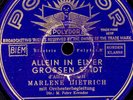 MARLENE DIETRICH & KREUDER Allein in einer grossen Stadt  Schellackplatte S6460