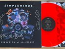 Simple Minds Direction Of The Heart Orange LP Personally SIGNED by Jim & Charlie