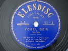 Yiddish Songs Henri Gerro Dave Cash Set of 3 78RPM Elesdic #3/5/63