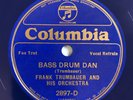 78 RPM  JAZZ  Columbia 2897: Frankie Trumbauer - Bass Drum Dan (BLUE WAX ) E+