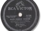 1958 ELVIS PRESLEY Rock’n Roll 78 RPM Record. Hard Headed Woman