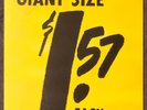 Reproduction Andy Warhol 1963 record sleeve Giant Size $1.57 Each -- GREEN