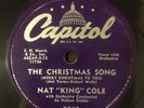NAT KING COLE The Christmas Song - 1956 1st Press Capitol 78 rpm - BEAUTIFUL E+