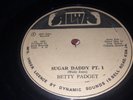 Rare Funk Soul LP Betty Padget - Sugar Daddy part 1 and 2 plain jacket VG