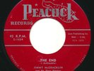 JIMMY MCCRACKLIN - The End / I Cried - PEACOCK - Blues R&B 45
