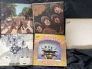 Five Beatles Vintage Albums White Abbey Road Revolver Rubber Soul White Numbered
