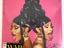 CARDI B SIGNED WAP LIMITED GOLD VINYL RECORD ALBUM MEGAN THEE STALLION