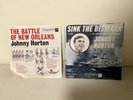 2 Johnny Horton Columbia 45 Records - Sink the Bismark - Battle of New Orleans