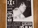XXX Fanzine  ---  ISSUE #6  BLACK FLAG , NIGHEIST, CAUSE FOR ALARM
