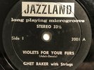 CHET BAKER 45 Violets For Your Furs 1950s JAZZ LAND cool bop 7