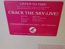 CRACK THE SKY-LIVE Rare promo version WBAB LP