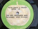 Hot Chocolate Band Give Peace A Chance Apple 18 Test Pressing/Demo Beatles Rare