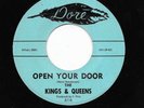 KINGS & QUEENS 45RPM '61 DORE OPEN YOUR DOOR KILLER DOO WOP VOCAL M- VINYL