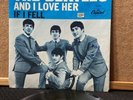 THE BEATLES AND I LOVE HER / IF I FELL 45rpm CAPITOL 5235 with PS, EX