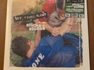 New Found Glory - Sticks and Stones Clear Blue W/ Red Splatter X/1000