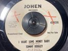 TOMMY RIDGLEY 45 I Want Some Money Baby -R&B New Orleans Northern Soul JOHEN