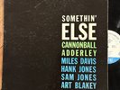 Cannonball Adderley Somethin Else VG+ 1st No R W63 Blue Note lp Miles Davis