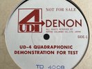 Various DENON UD-4 QUADRAPHONIC TD-4008 DEMONSTRATION TEST JAPAN  NFS PROMO LP