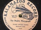 RARE LABEL Kalamazoo 6956 circa 1907   HOME SWEET HOME 78 rpm
