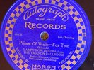 AUTOGRAPH  Lampe's Orch PRINCE OF WAILS  1924   78 rpm CHICAGO Hot Jazz E- rare