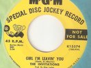 THE INVITATIONS Girl Im Leavin You The Skate MGM PROMO NORTHERN SOUL USA 45