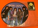 BON JOVI “Slippery When Wet” Original 1986 VINYL PICTURE DISC Lp + STICKER Front