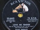 ELVIS PRESLEY Love Me Tender / Anyway You Want Me 78 rpm record 1956 RCA 20-6643