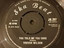 SKA TREVOR WILSON YOU TOLD ME YOU CARE / YOU COULDN'T BELIEVE RARE SKA BEAT