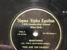 SCARCE 1951 Sigma Alpha Epsilon Leadership School Glee Club 2 Record Set 78 rpm