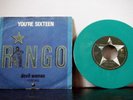 RINGO STARR 7 Inch 45 You're sixteen  1974 Apple Belgium Green Color Vinyl PS