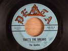 The Apollos  That's The Breaks/Country Boy  RARE  Garage (DC Area Group)