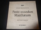 J.S. Bach Passio Secundum Matthaeum Vinyl Box 4 Lp Archiv 1958