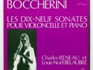 CHARLES RENEAU, BELAUBRE ⸻ BOCCHERINI 19 cello & piano sonatas FY 4xLPs box NM