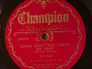Champ 15859 Horace Smith w SYD VALENTINE PATENT LEATHER  KIDS 78 rpm jazz  Rare