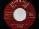 Rockabilly 45 - Joe Hudgins - Where'd You Stay Last Night - Robbins - VG+ mp3