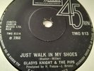 60's Motown 45  *    Gladys Knight And The Pips    * Just Walk In My Shoes  * EX