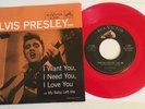 Elvis Presley / I Want You, I Need You, I Love You / Red Vinyl 45 w PS / Mint